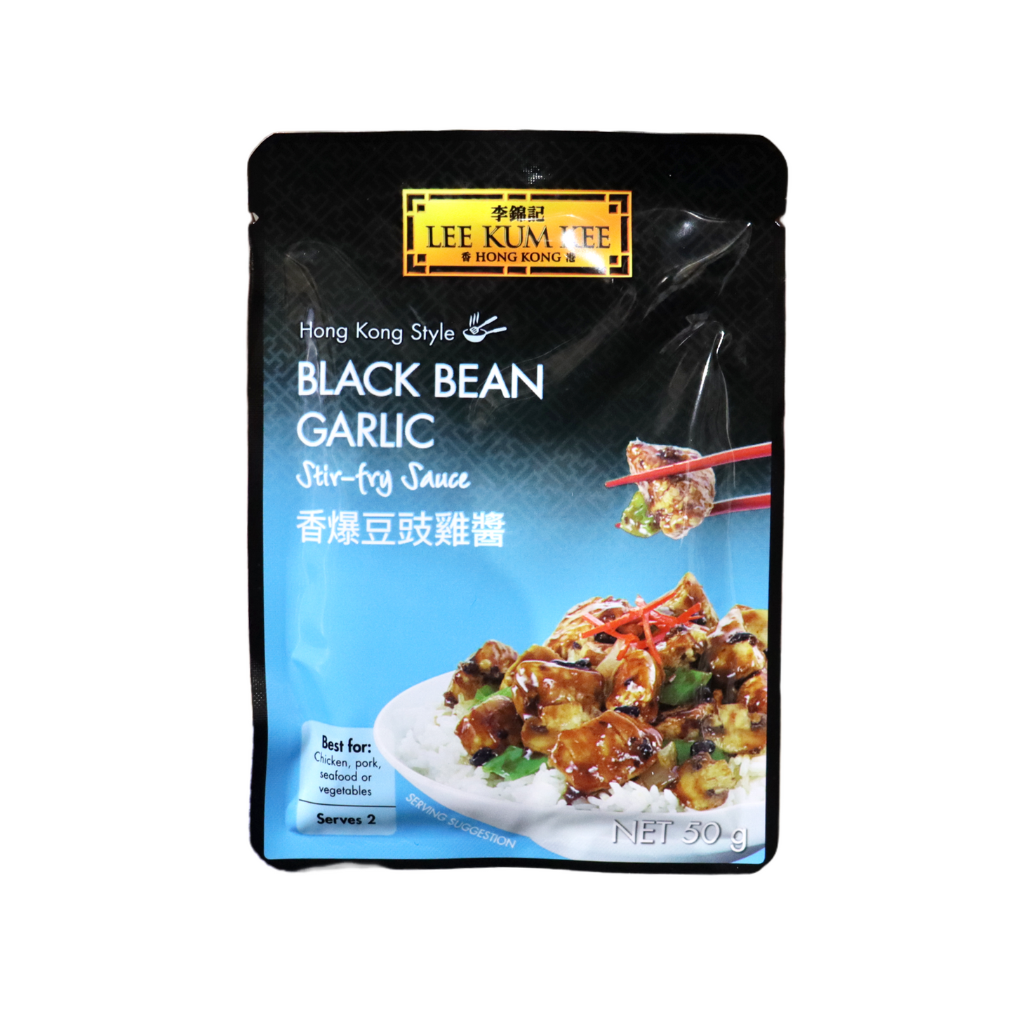 LKK BLACK BEAN/GARLIC STIR-FRY 李錦記香爆豆豉鸡酱便利装