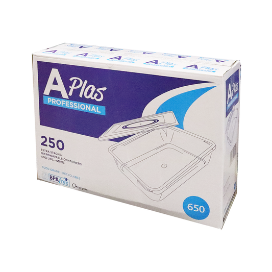 A-PLAS C650 CONTAINERS & LIDS A-牌塑料盒带盖子