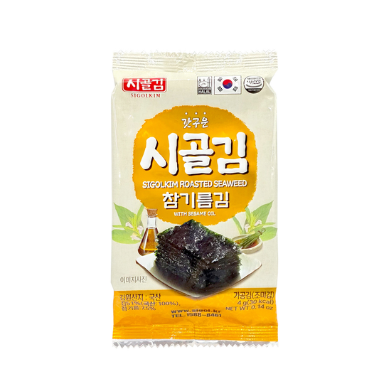 Sigolkim Rst Seaweed Sesame Oil 韓國 Sigolkim 醇香芝麻油即食烤紫菜