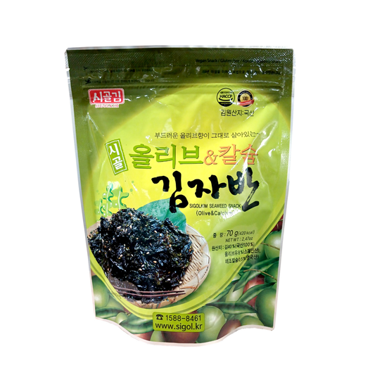 Sigolkim Seaweed Snack Olive&Calc 韓國 Sigolkim  橄欖油高鈣紫菜酥