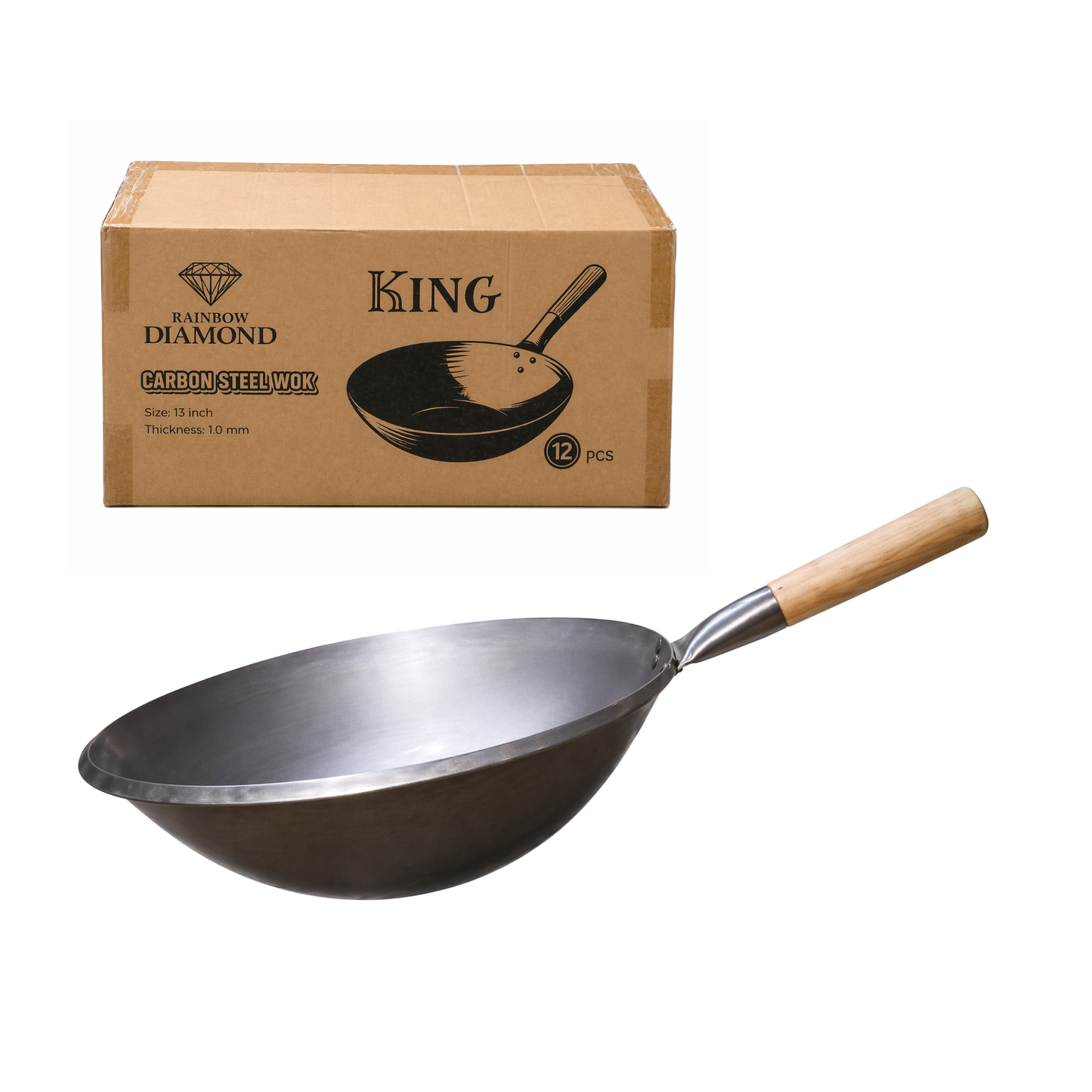 Rainbow Diamond Heavy Wok 13" (K) 鑊皇13吋 (K)
