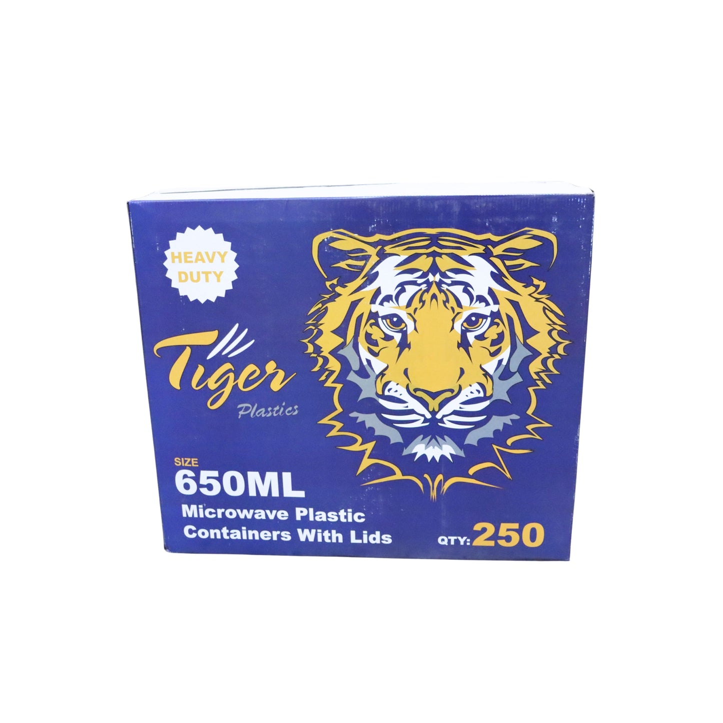 Tiger 650ML Plastic Container with Lids Tiger 650ML 塑膠外賣盒連蓋