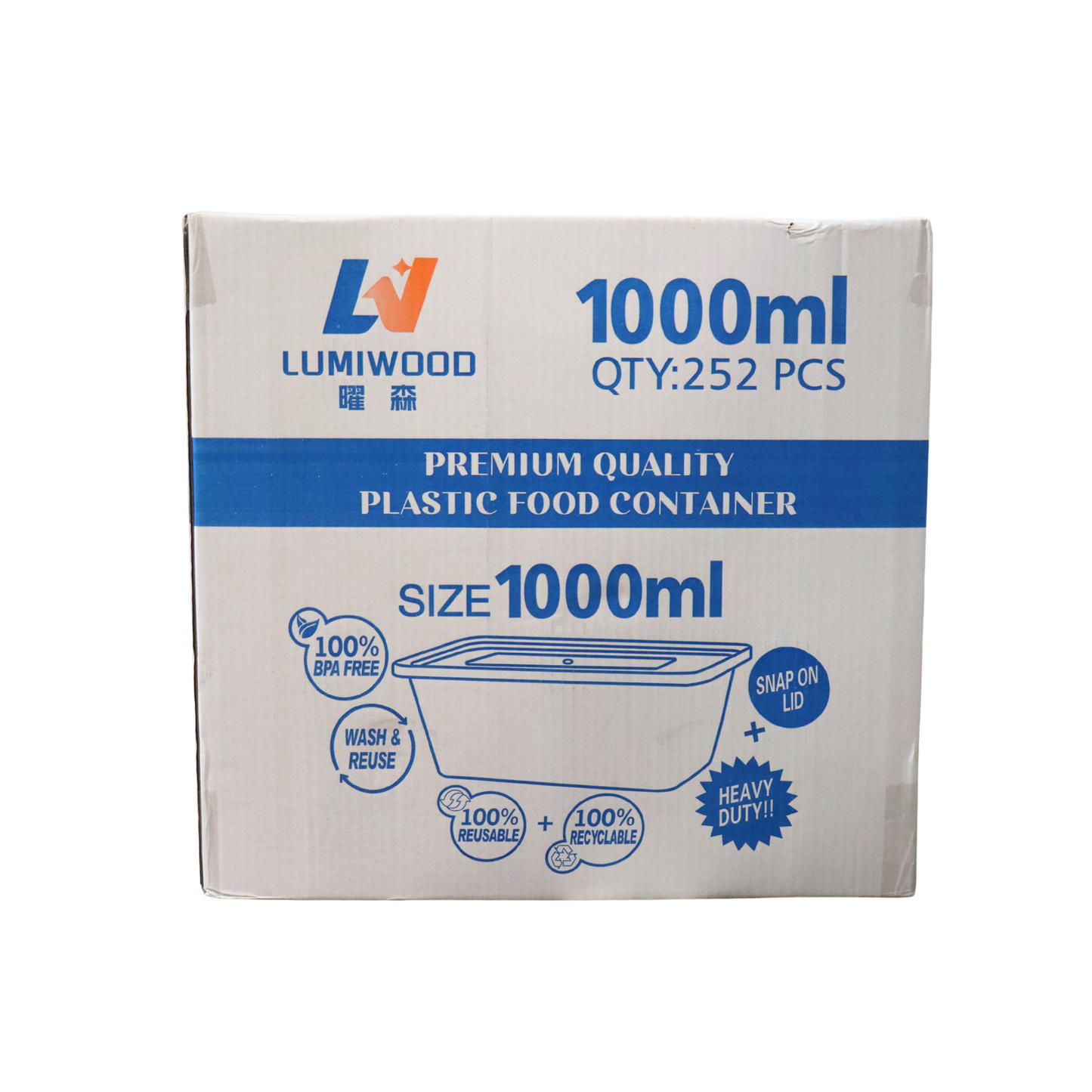 252 Lumiwood 1000ml Containers & Lids 曜森 C1000膠盒及蓋子
