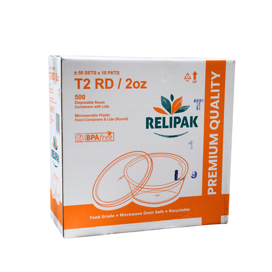 Relipak T2 RD 2oz Containers & Lids Relipak T2  膠盒 2oz