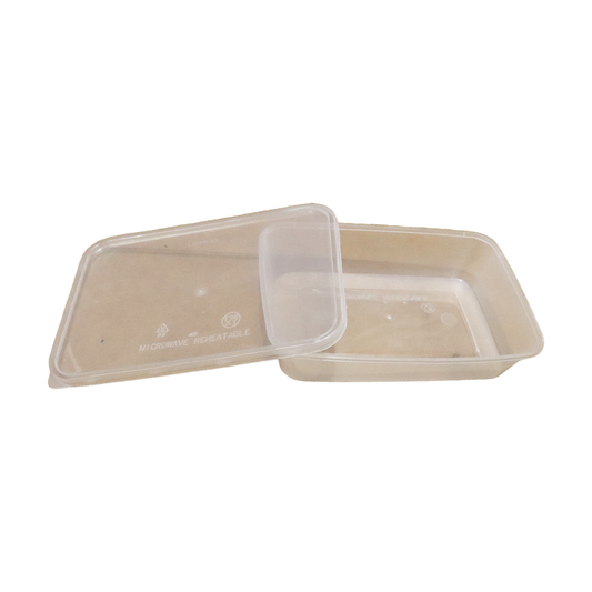 UNIPLAS 500ML CONTAINERS WITH LIDS 方形塑料外卖盒