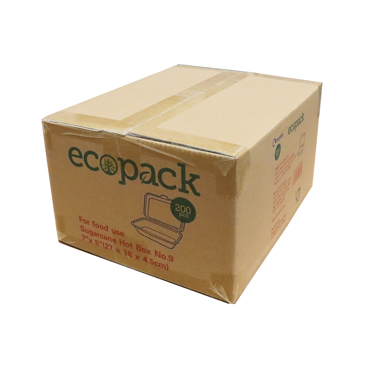 Ecopack Box ECOPACK No 9 SUGARCANE HOT BOX 外卖饭盒 7