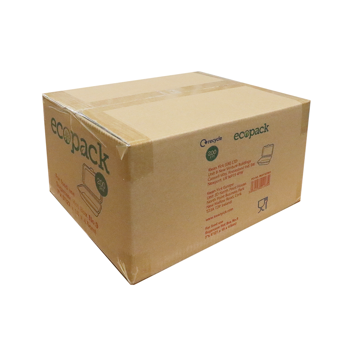 Ecopack Box ECOPACK No 9 SUGARCANE HOT BOX 外卖饭盒 7